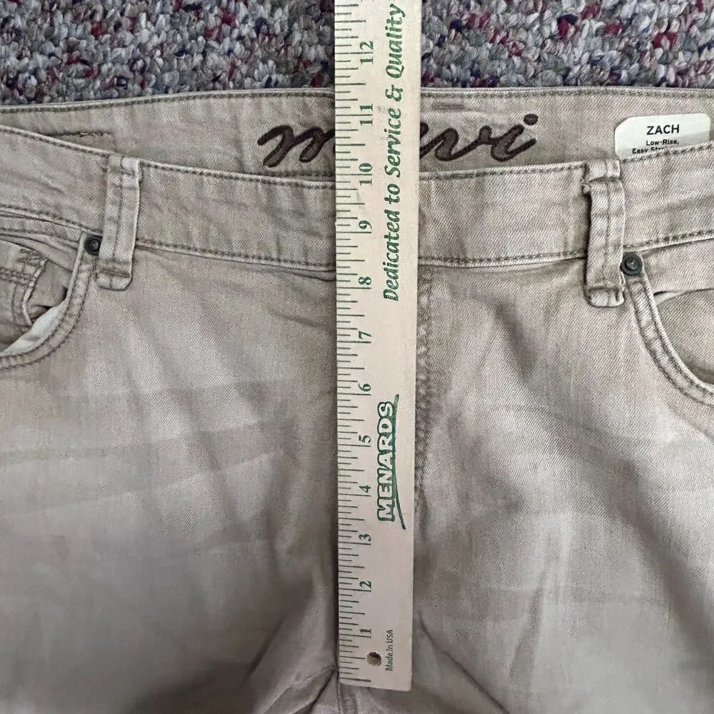 Mavi Men's Zach Tan Denim Low-Rise Faded Easy Straight Leg Jeans Size 40X32